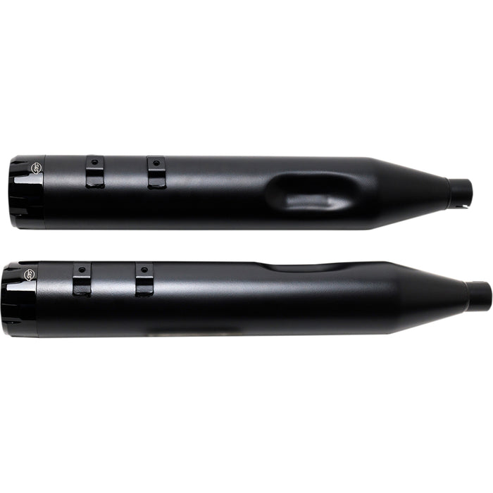 S&S CYCLE 1801-0849 550-0621 MK45 Slip-On Mufflers 4.5' - Black with Black Thruster