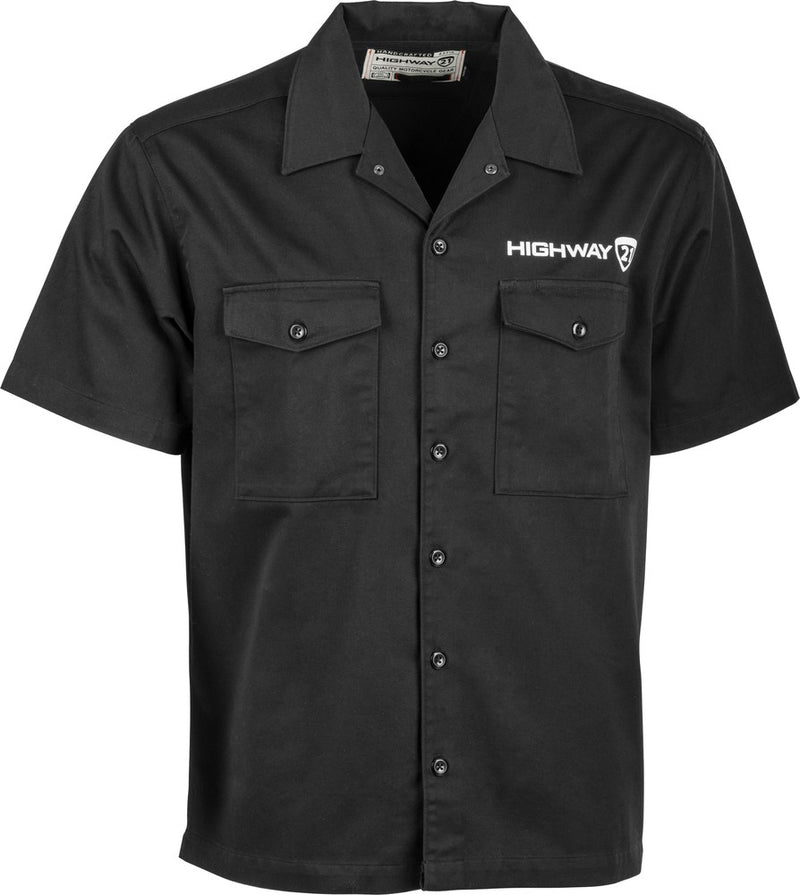 Highway 21 489-1935S 489-1935S HALLIWELL WORK SHIRT BLACK SM
