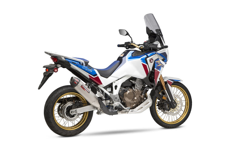 Yoshimura Exhaust Street RS-12 Slip-ON SS-SS-CF Works - 12401BS520 Honda Africa / CRF 1100 2020-2022