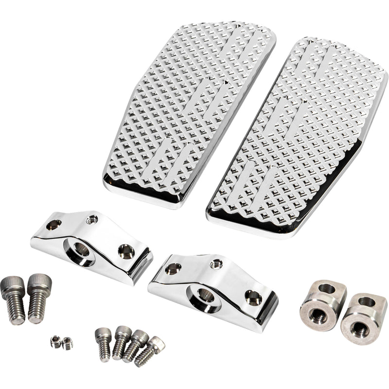 LA CHOPPERS 1621-1196 LA-P101-01C Mini Floorboards front - chrome