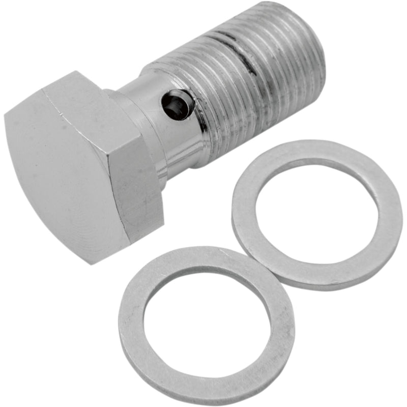 DRAG SPECIALTIES DS098115 Universal Chrome Steel Banjo Bolt Banjo Bolt - 7/16-24
