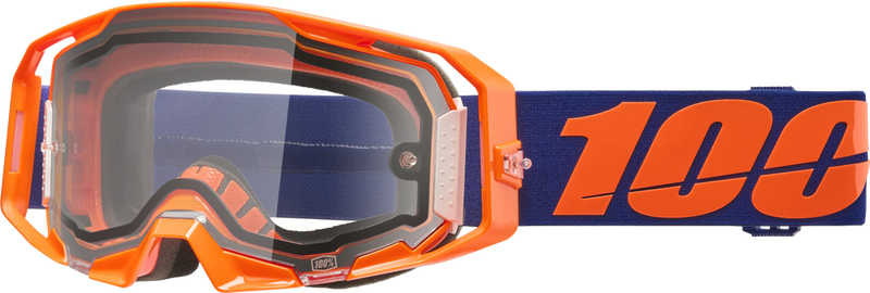 100% 610-5414 50070-10003 ARMATIC ENDURO MOTO GOGGLE NEON ORANGE CLEAR