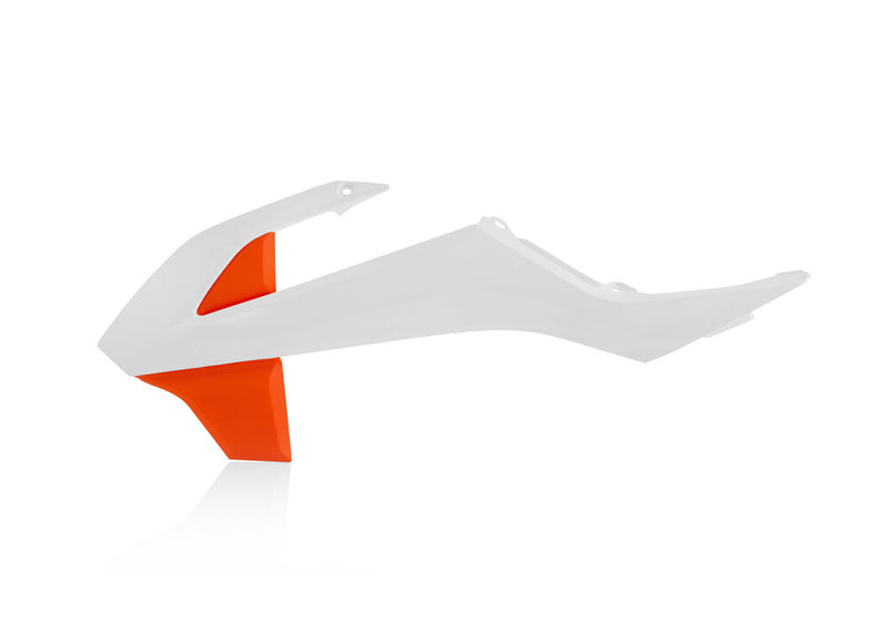 Acerbis Radiator Shroud White Orange - 2449705412 KTM SX 65 2016-2024