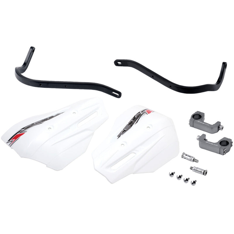 Zeta 634-5103KW ZE72-5050 ARMOR HANDGUARD XC PRO KIT 28.6MM BAR U-CLAMP BLACK/WHITE