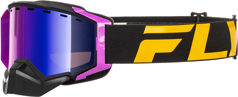 Fly Racing 37-4109 37-4109 ZONE ELITE SN GOGGLE BLK/PINK W/PUR MIR/PLRZD ROSE LENS