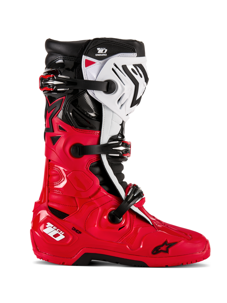 Alpinestars 482-0003810 2010025-3016-10 TECH 10 ENDURO BOOTS BRIGHT RED/BLACK/WHITE 10