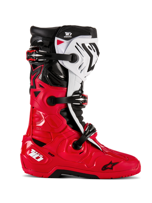 Alpinestars 482-0003814 2010025-3016-14 TECH 10 ENDURO BOOTS BRIGHT RED/BLACK/WHITE 14