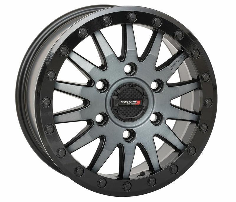 System 3 3-158666 15S3-8666 SB8 WHEEL 15X7 6+1 (+68MM) 6/5.5 MATTE BRUSHED GREY