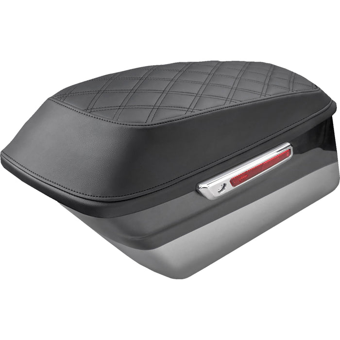 SADDLEMEN 3501-1350 L870-14-LS Bagger Lid Cover - Saddlebag Cover - Lattice Stitch - FL '14-'22