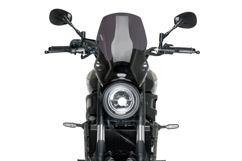 Puig Hi-Tech Parts Windscreen Naked NEW GEN Sport Dark Smoke - 21430F Yamaha 700 2021-2024