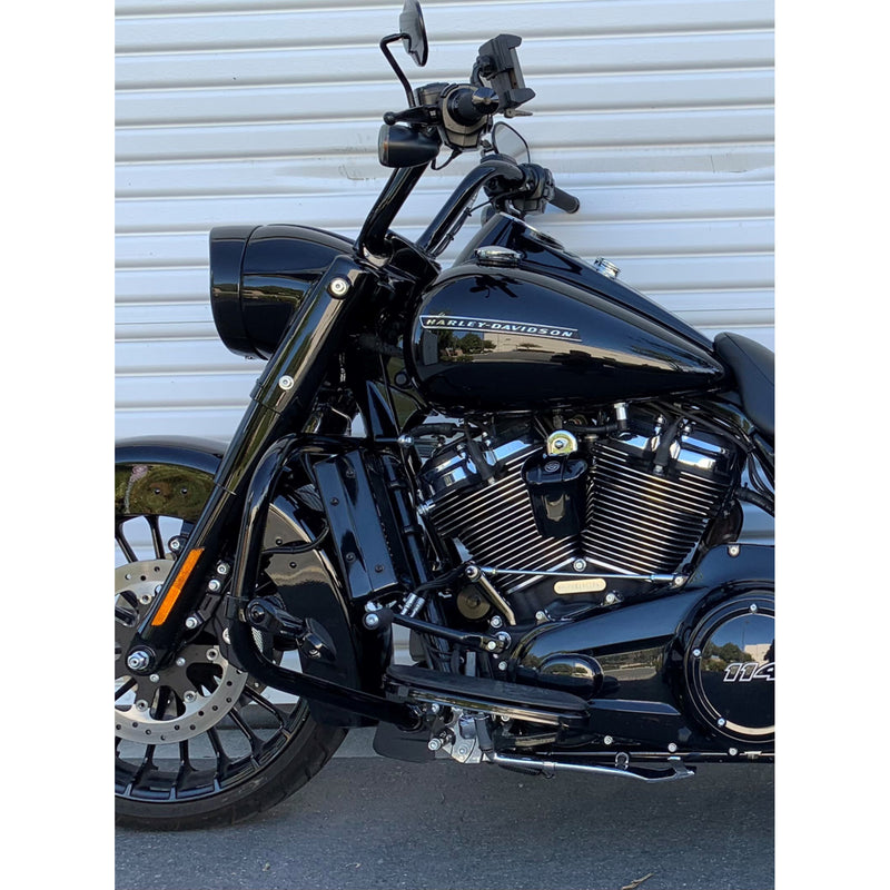 Ultracool Side Mount Oil Cooler Kit Frame Mount Oil Cooler Kit Gloss Black M8 Touring Trike - SMT8-1G For Harley Touring 2017-2023