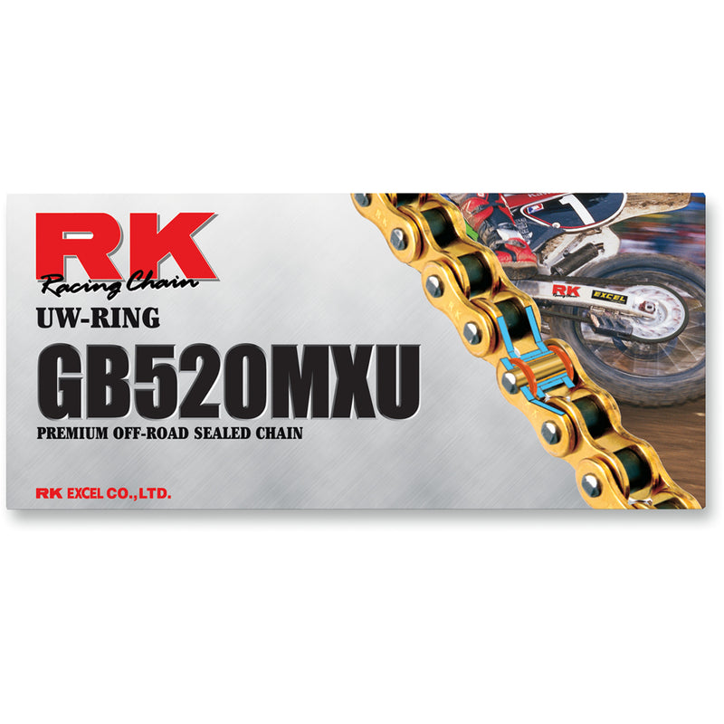 RK 1222-0192 GB520MXU-114 520 MXU Chain 520 MXU - Sealed Racing UW-Ring Chain - 114 Links