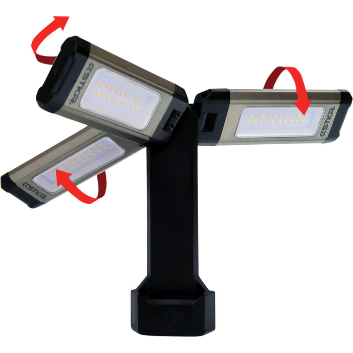 RISK RACING 3850-0568 12680 Tri-Mobile Work Light Shop Light - Work Area/Mobile - 2000 Lumens - Rechargeable