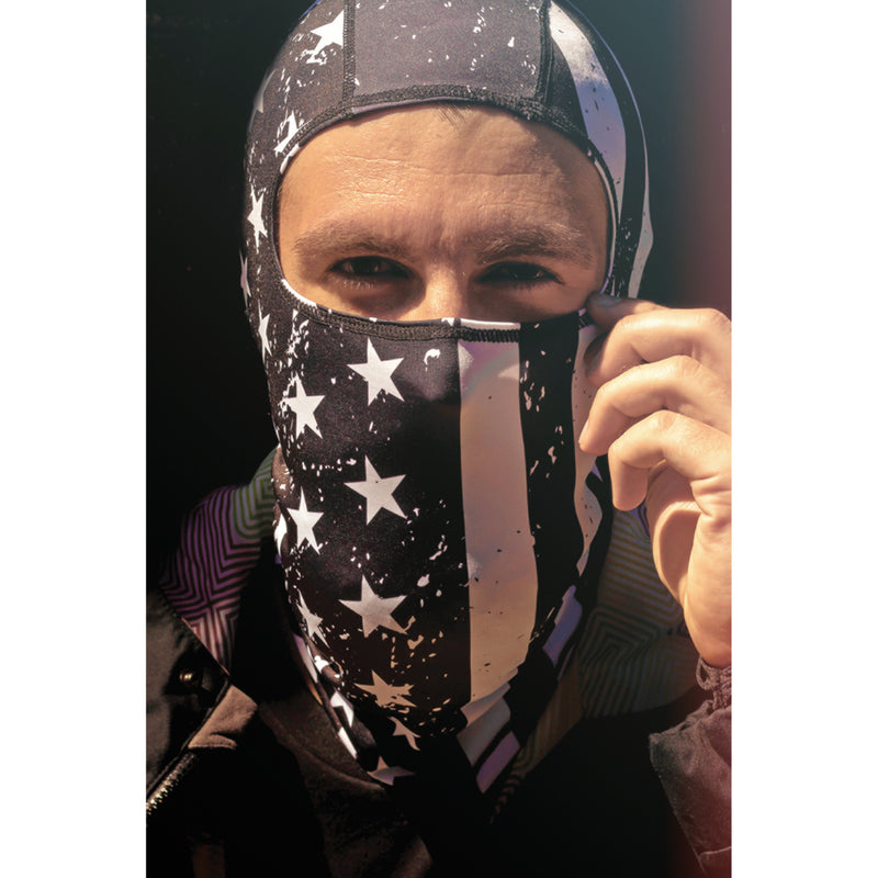 ZAN HEADGEAR 2503-0274 WBP091 Balaclava black/white - flag