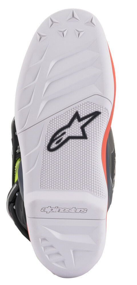 Alpinestars 482-261504 2015017-9058-4 TECH 7S BOOTS DARK GREY/ RED FLUO/YELLOW FLUO SZ 04