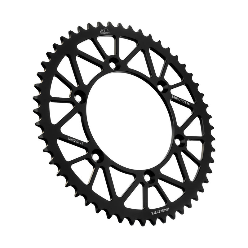 JT Sprockets Rear Racelite Sprocket Alum 52T-520 Black - JTA251.52BLK Yamaha Dirt Bikes 1999-2023