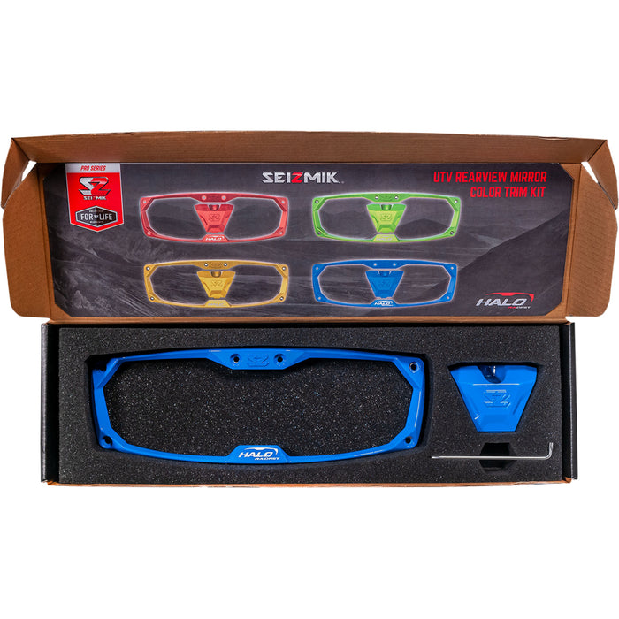 SEIZMIK 0641-0272 56-18102 Halo-RA Series Cast Aluminum Rearview Trim Kit Trim Kit - Halo-RA Series/Rear View/Mirror - Blue