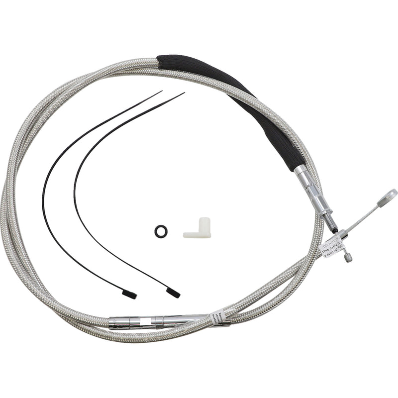 Magnum Shielding High-Efficiency Polished Stainless Clutch Cable /16" - 52235HE For Harley Touring 2008-2016