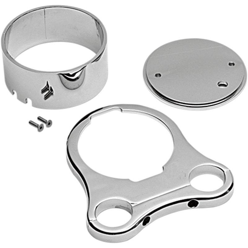 DRAG SPECIALTIES DS-373864 T-Bar Gauge Mounts 1.25" T-Bar Single Gauge Mount - Chrome - For '00-'22 OEM Style Gauges