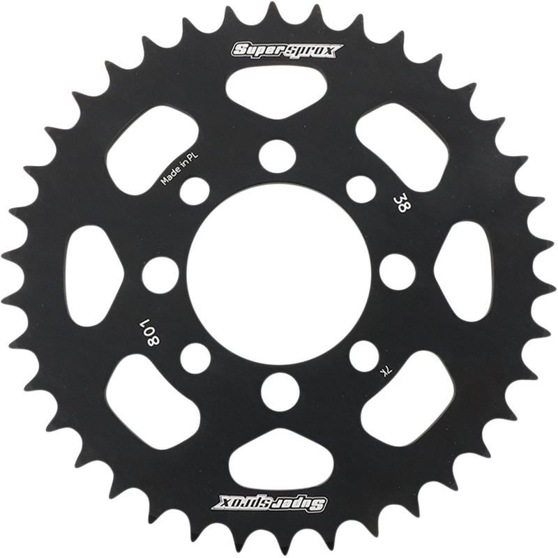Supersprox Aluminum Sprocket - RAL-801-38-BLK Kawasaki 110 2002