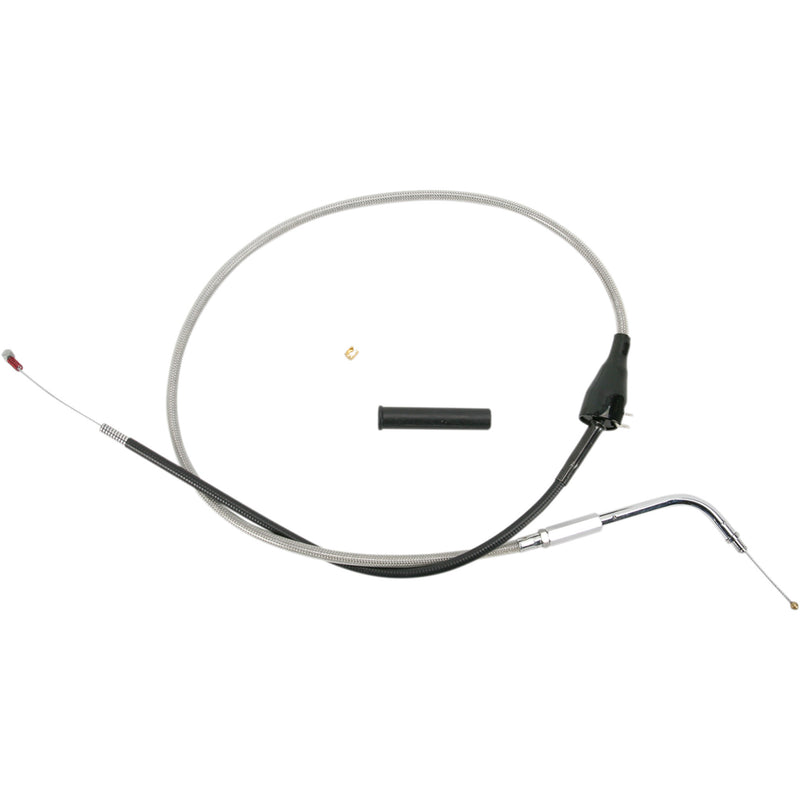 Drag Specialties Stainless Braided Idle Cable Cruise 44" For Harley Screamin' Eagle Road King 2002-2003