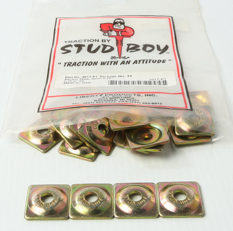 Stud Boy 18-33938 2017-P1 SQUARE BACKER PLATES STEEL 24/PK