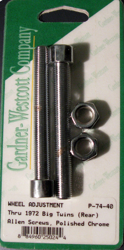 Gardner-westcott 830-1051 P-74-40 REAR WHEEL ADJUSTMENT BOLTS 72 AND EARLIER BIG TWIN MODEL