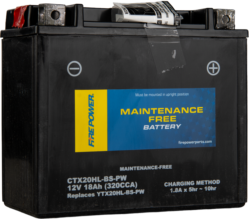 Fire Power 49-3038 CTX20HL-BS-PW BATTERY CTX20HL-BS-PW MAINTENANCE FREE