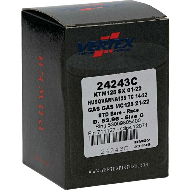 Vertex Piston Kit Cast Race 53.96/Standard - 24243C For KTM SX 125 / XC 125 2001-2024 | Husqvarna TE 125 2014-2016