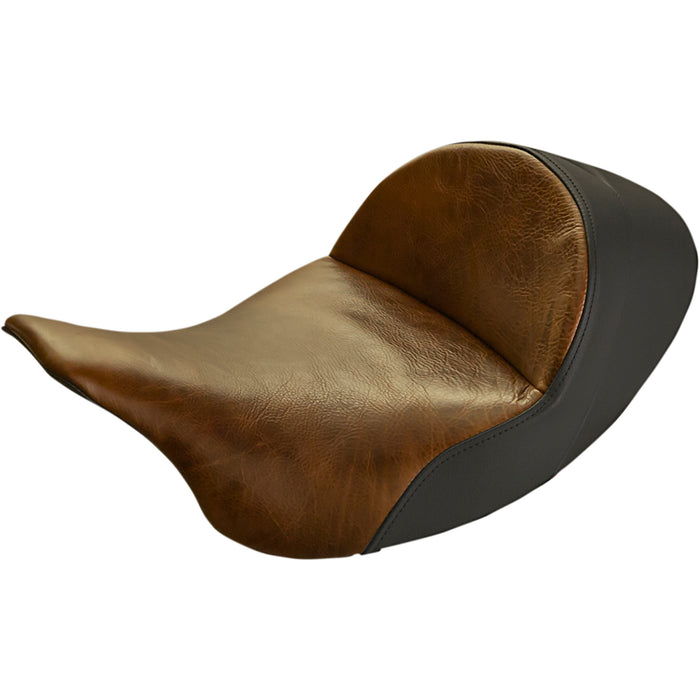 SADDLEMEN 0801-1294 808-07B-0041L Lariat Low Solo Seat - Distressed Brown - FL '08-'23