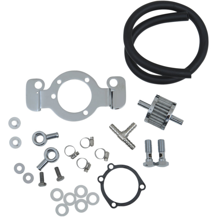 DRAG SPECIALTIES DS-289126 Crankcase Breather with Support Bracket Kit sportster