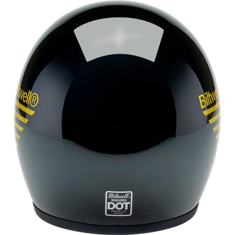 BILTWELL Bonanza Lightspeed Helmet - Gloss Black/Orange/Yellow