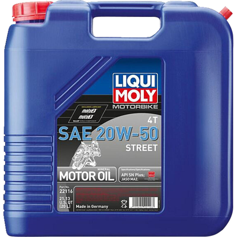 LIQUI MOLY 3601-0862 22116 Street 4T Motor Oil Street 4T Oil - 20W-50 - 20 L