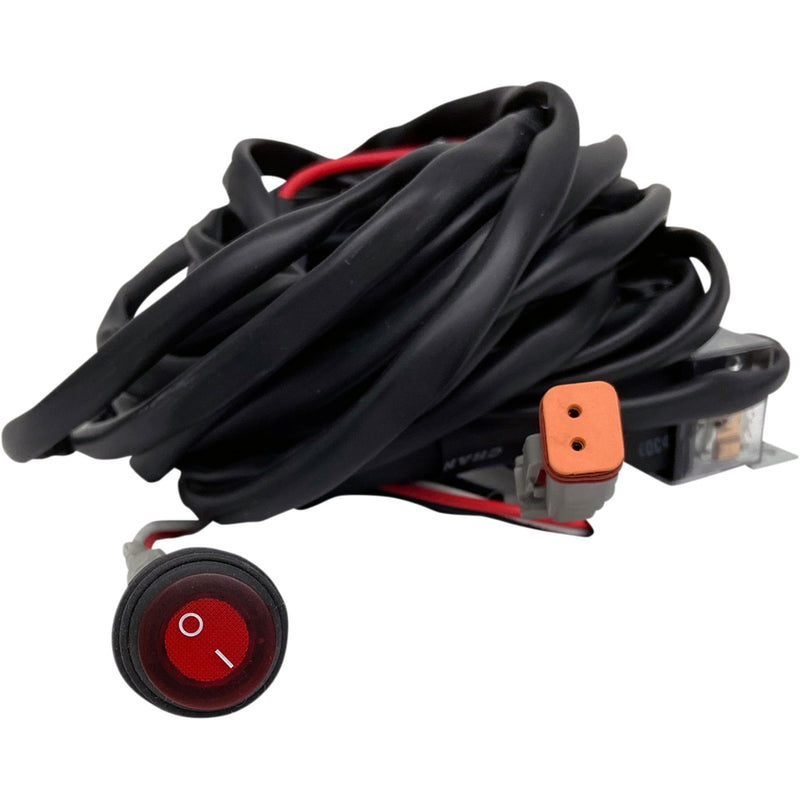 RIVCO PRODUCTS 2050-0405 UTV10 Round Lighted On/ Off Switch Wiring Harness Wiring Harness - 1 Light - 2-Pin