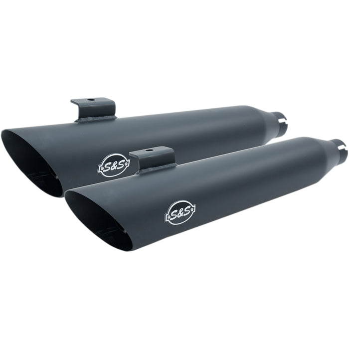 S&S CYCLE 1801-1274 550-0724 Slash Cut Slip-On Mufflers - Black