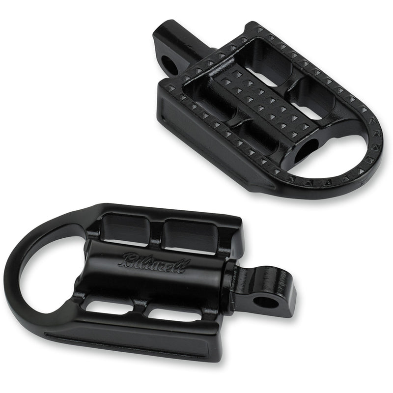 BILTWELL Mushman Footpegs Standard - Black Electroplated