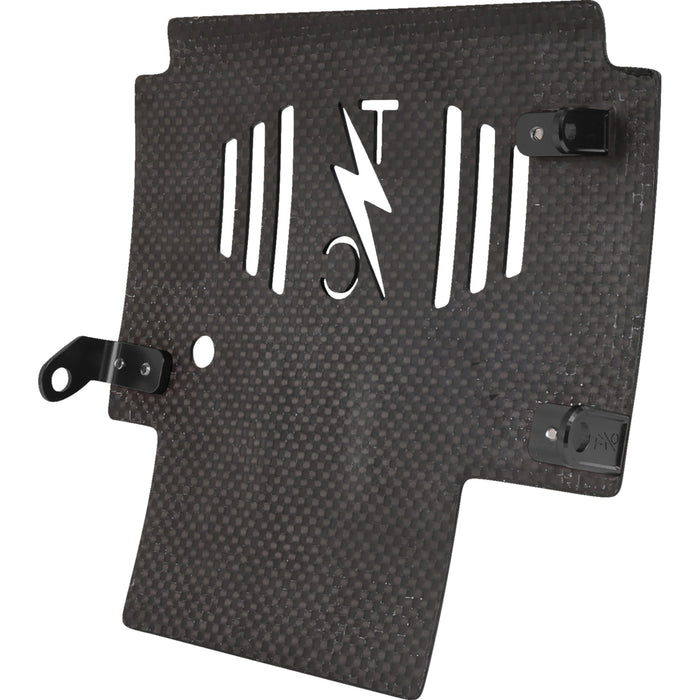 THRASHIN SUPPLY CO. 0506-2532 TSC-3035-1 Forged Carbon Fiber Skid Plate Skid Plate - Carbon Fiber/Forged - With Black Brackets - FLHX/FLTRX