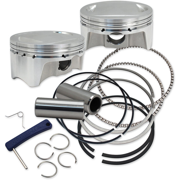 S&S CYCLE 0910-4526 920-0100 Big Bore Forged Piston Kit - 107" Twin Cam - Standard
