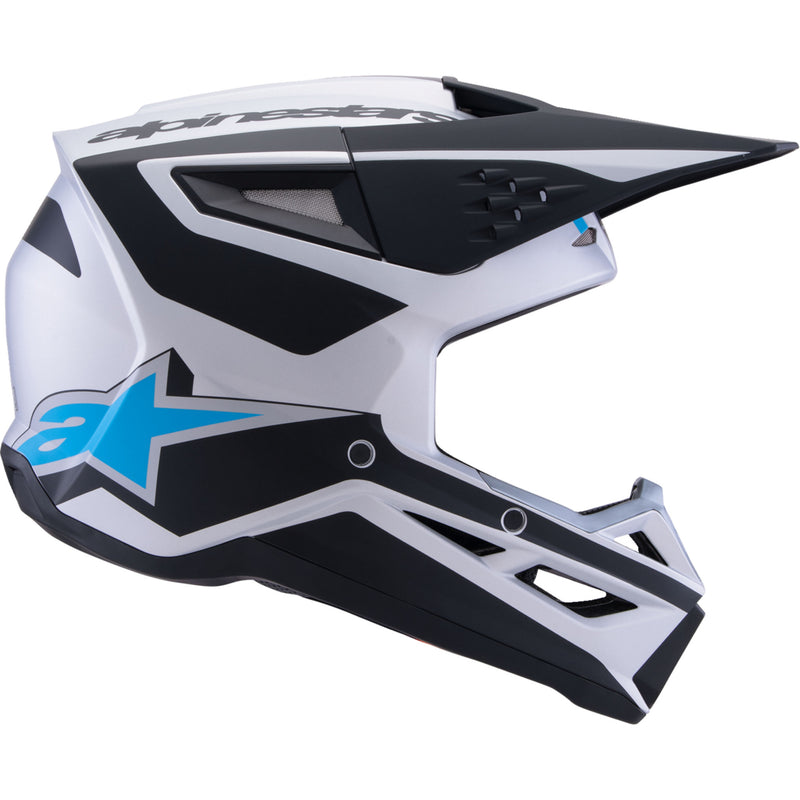 ALPINESTARS SM3 Heat Helmet - Matte Silver/Blue/Black