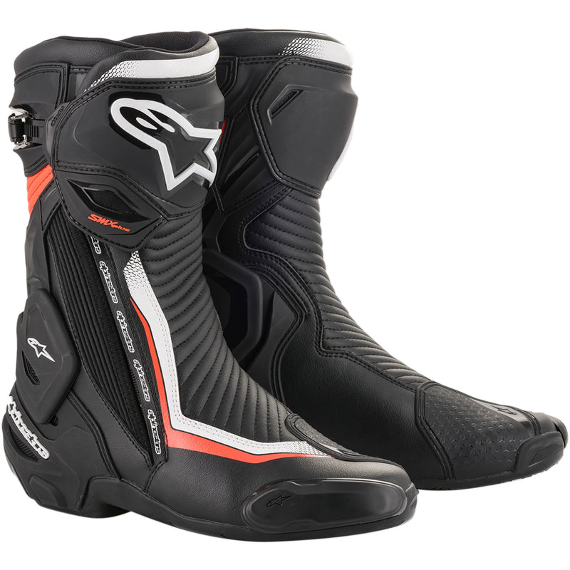 ALPINESTARS SMX Plus Boots Black/White/Red - Fluorescent US / EU