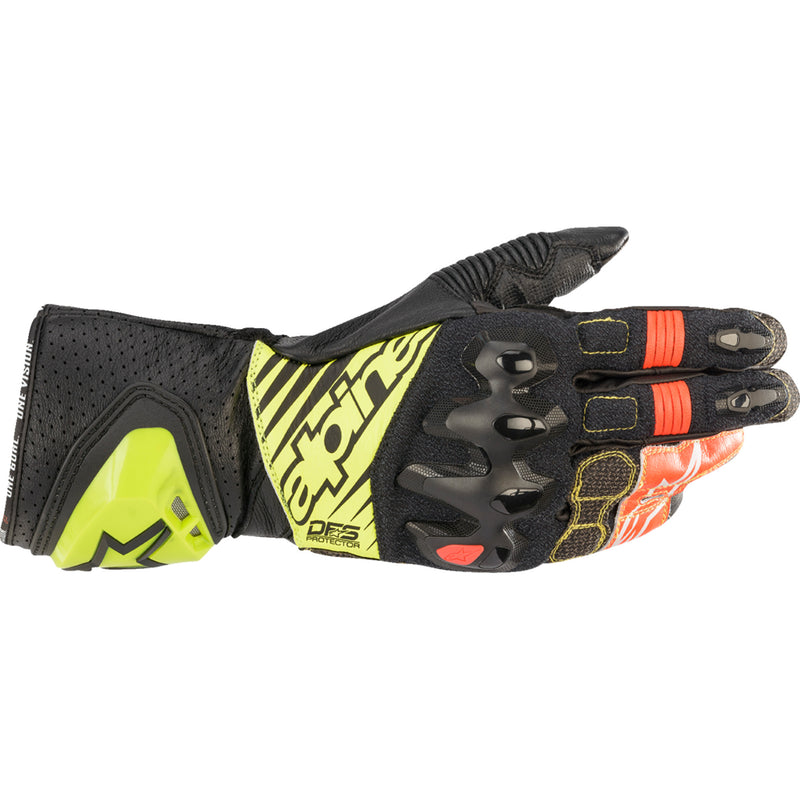 ALPINESTARS GP Tech V2 S Gloves Black/Fluo - Yellow/White/Fluo Red