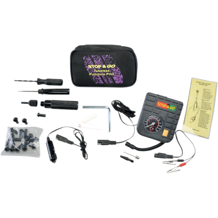 STOP & GO INTERNATIONAL 0363-0055 6000 Tubeless Puncture Pilot Kit Tire Kit Puncture Pilot