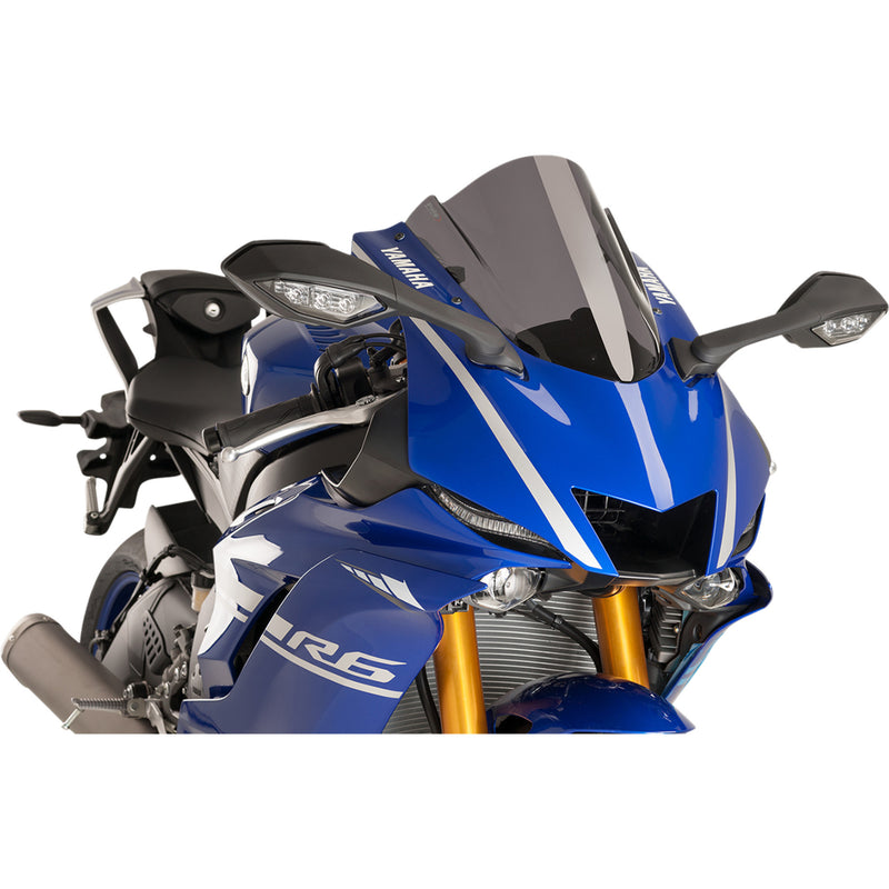 PUIG HI-TECH PARTS 2301-2796 9723F Z-Racing Windscreen Race Windscreen - 14-1/4" - Dark Smoke - Yamaha