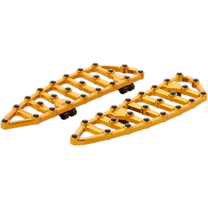 ARLEN NESS 1621-0945 06-894 MX Billet Floorboards - MX Driver Floorboards - Gold