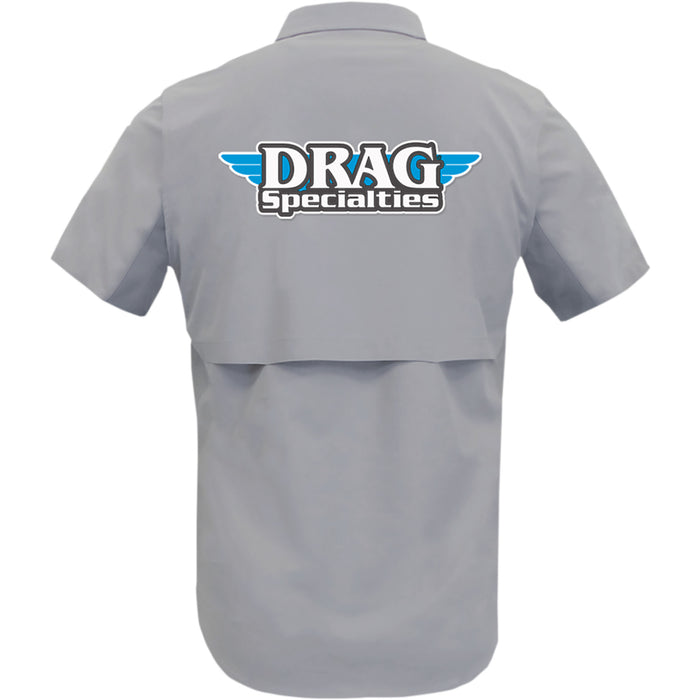 THROTTLE THREADS 3040-3070 DRG31ST26GY3X Drag Specialties Vented Shop Shirt gray - 3xl