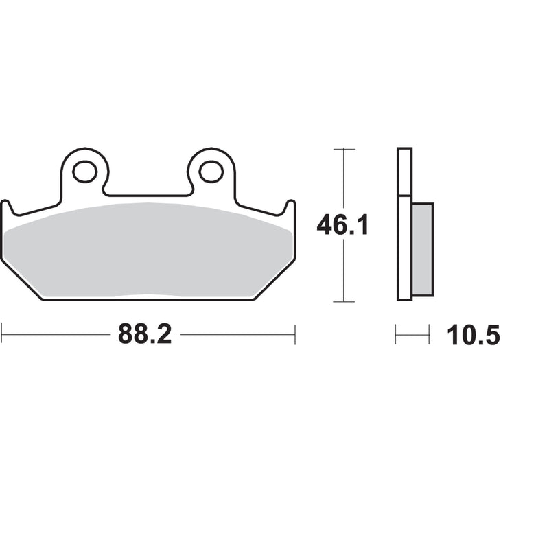 SBS 1721-1531 647HF HF Street Ceramic Organic Brake Pads HF Brake Pads - CB125TT