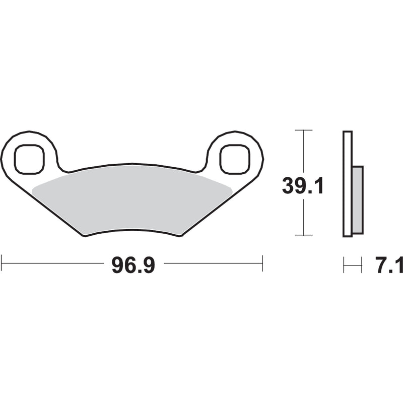 Sbs Brake Pad - 642ATS Polaris RMK / Sportsman / Trail / Outlaw 2002-2019