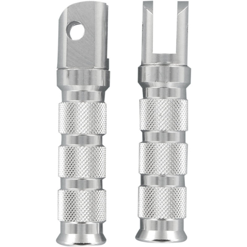 EMGO 50-11241 50-11241 Anodized-Aluminum Footpegs for Sportbikes Front Footpegs - Silver - Yamaha