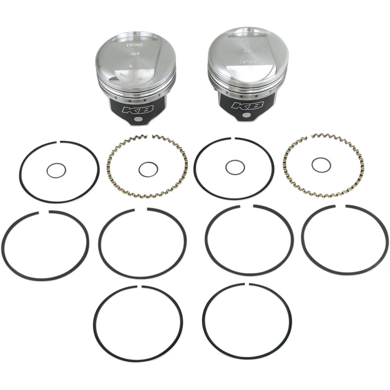 KB Performance Hypereutectic Piston Kit 3.498" +0.020" 10.5:1 CR 80" Evolution Big Twin - KB266.020 For Harley 1984-1999