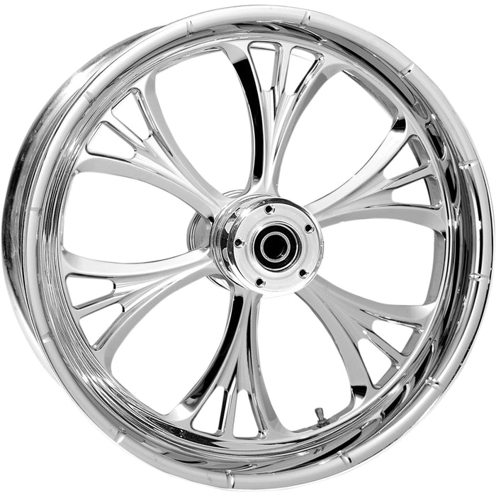 RC COMPONENTS 0201-2083 21350-9031-102C One-Piece Forged Aluminum Wheel — Majestic - Front - Dual Disc/without ABS - Chrome - 21x3.5 - '08-'13 FLT